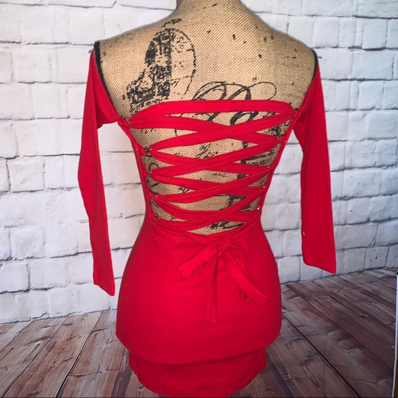 ♦️ SOLD NWOT Stunning lace back sexy bodycon dress - Picture 6 of 8
